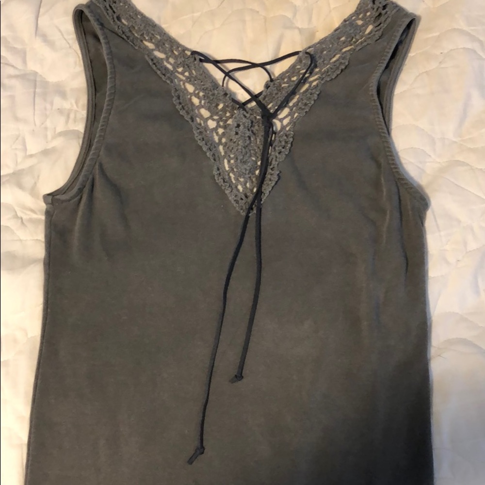 Tie Up Grey Tank